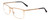 Profile View of Porsche Designs P8294-B Designer Reading Eye Glasses with Custom Cut Powered Lenses in Light Gold Black Unisex Square Full Rim Titanium 54 mm