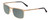 Profile View of Porsche Designs P8294-B Designer Polarized Sunglasses with Custom Cut Smoke Grey Lenses in Light Gold Black Unisex Square Full Rim Titanium 54 mm