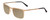Profile View of Porsche Designs P8294-B Designer Polarized Reading Sunglasses with Custom Cut Powered Amber Brown Lenses in Light Gold Black Unisex Square Full Rim Titanium 54 mm