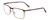 Profile View of Porsche Designs P8294-D Designer Single Vision Prescription Rx Eyeglasses in Satin Brown Black Unisex Square Full Rim Titanium 54 mm