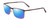 Profile View of Porsche Designs P8294-D Designer Polarized Sunglasses with Custom Cut Blue Mirror Lenses in Satin Brown Black Unisex Square Full Rim Titanium 54 mm