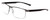 Profile View of Porsche Designs P8297-D Designer Single Vision Prescription Rx Eyeglasses in Blue Silver Black Unisex Square Semi-Rimless Titanium 58 mm