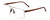 Profile View of Porsche Designs P8307-D Designer Reading Eye Glasses with Custom Cut Powered Lenses in Light Gun Metal Silver Brown Unisex Square Full Rim Metal 56 mm