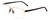Profile View of Porsche Designs P8313-B Unisex Square Reading Glasses in Satin Gold Black 57 mm