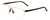 Profile View of Porsche Designs P8313-B Designer Single Vision Prescription Rx Eyeglasses in Satin Gold Black Unisex Square Full Rim Metal 57 mm