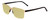 Profile View of Porsche Designs P8313-B Designer Polarized Reading Sunglasses with Custom Cut Powered Sun Flower Yellow Lenses in Satin Gold Black Unisex Square Full Rim Metal 57 mm