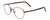 Profile View of Porsche Designs P8315-B Designer Reading Eye Glasses with Custom Cut Powered Lenses in Satin Brown Copper Unisex Round Full Rim Metal 52 mm