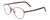 Profile View of Porsche Designs P8315-B Designer Single Vision Prescription Rx Eyeglasses in Satin Brown Copper Unisex Round Full Rim Metal 52 mm