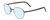 Profile View of Porsche Designs P8315-B Designer Blue Light Blocking Eyeglasses in Satin Brown Copper Unisex Round Full Rim Metal 52 mm