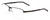 Profile View of Porsche Designs P8318-A Unisex Semi-Rimless Designer Reading Glasses Black 55 mm