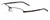 Profile View of Porsche Designs P8318-A Designer Reading Eye Glasses with Custom Cut Powered Lenses in Satin Black/Matte Unisex Square Semi-Rimless Metal 55 mm