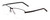 Profile View of Porsche Designs P8318-D Designer Single Vision Prescription Rx Eyeglasses in Anthracite Silver Black Unisex Square Semi-Rimless Metal 55 mm