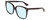 Profile View of GUCCI GG0022S Designer Progressive Lens Blue Light Blocking Eyeglasses in Gloss Black Gold Logo Ladies Cateye Full Rim Acetate 57 mm