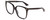 Profile View of GUCCI GG0022S Designer Progressive Lens Blue Light Blocking Eyeglasses in Gloss Black Gold Logo Ladies Cateye Full Rim Acetate 57 mm with Blue Light Zone functionality illustration laid over the lens