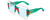 Profile View of GUCCI GG0178S Designer Progressive Lens Blue Light Blocking Eyeglasses in Crystal Green Red Gold Logo Ladies Oversized Full Rim Acetate 54 mm