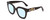 Profile View of GUCCI GG0208S Designer Progressive Lens Blue Light Blocking Eyeglasses in Gloss Black Gold Logo Silver Star Ladies Cateye Full Rim Acetate 49 mm