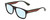 Profile View of GUCCI GG0341S Designer Blue Light Blocking Eyeglasses in Gloss Black Red Stripe Green Gold Unisex Retro Full Rim Acetate 56 mm