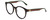 Profile View of GUCCI GG0416SK Designer Single Vision Prescription Rx Eyeglasses in Gloss Black Red Stripe Green Gold Ladies Round Full Rim Acetate 55 mm