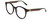 Profile View of GUCCI GG0416SK Designer Progressive Lens Prescription Rx Eyeglasses in Gloss Black Red Stripe Green Gold Ladies Round Full Rim Acetate 55 mm