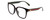 Profile View of GUCCI GG0715SA Designer Progressive Lens Prescription Rx Eyeglasses in Gloss Black Red Stripe Green Gold Logo Ladies Square Full Rim Acetate 53 mm