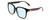 Profile View of GUCCI GG0715SA Designer Blue Light Blocking Eyeglasses in Gloss Black Red Stripe Green Gold Logo Ladies Square Full Rim Acetate 53 mm