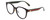 Profile View of GUCCI GG0854SK Designer Blue Light Blocking Eyeglasses in Gloss Black Red Stripe Green Gold Logo Ladies Cateye Full Rim Acetate 56 mm