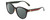 Profile View of GUCCI GG0854SK Designer Polarized Reading Sunglasses with Custom Cut Powered Smoke Grey Lenses in Gloss Black Red Stripe Green Gold Logo Ladies Cateye Full Rim Acetate 56 mm