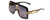 Profile View of GUCCI GG0900S Unisex Oversized .5-Rimless Sunglasses Black/Grey Logo Copper 60mm