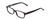 Profile View of Ernest Hemingway H4910 Designer Blue Light Blocking Eyeglasses in Gloss Black/Silver Accents Unisex Rectangle Full Rim Acetate 51 mm