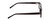 Side View of Ernest Hemingway H4910 Designer Blue Light Blocking Eyeglasses in Gloss Black/Silver Accents Unisex Rectangle Full Rim Acetate 51 mm
