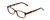 Profile View of Ernest Hemingway H4910 Designer Reading Eye Glasses with Custom Cut Powered Lenses in Gloss Amber Brown Tortoise Havana/Gold Accents Unisex Rectangle Full Rim Acetate 51 mm