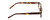 Side View of Ernest Hemingway H4910 Designer Blue Light Blocking Eyeglasses in Gloss Amber Brown Tortoise Havana/Gold Accents Unisex Rectangle Full Rim Acetate 51 mm