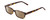Profile View of Ernest Hemingway H4910 Designer Polarized Sunglasses with Custom Cut Amber Brown Lenses in Gloss Amber Brown Tortoise Havana/Gold Accents Unisex Rectangle Full Rim Acetate 51 mm