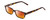 Profile View of Ernest Hemingway H4910 Designer Polarized Sunglasses with Custom Cut Red Mirror Lenses in Gloss Amber Brown Tortoise Havana/Gold Accents Unisex Rectangle Full Rim Acetate 51 mm