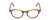 Front View of Ernest Hemingway H4912 Designer Reading Eye Glasses with Custom Cut Powered Lenses in Blonde Amber Brown Marbled Lines/Silver Accents Unisex Round Full Rim Acetate 47 mm