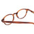 Close Up View of Ernest Hemingway H4912 Designer Reading Eye Glasses with Custom Cut Powered Lenses in Blonde Amber Brown Marbled Lines/Silver Accents Unisex Round Full Rim Acetate 47 mm