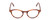 Front View of Ernest Hemingway H4912 Designer Progressive Lens Prescription Rx Eyeglasses in Blonde Amber Brown Marbled Lines/Silver Accents Unisex Round Full Rim Acetate 47 mm