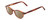 Profile View of Ernest Hemingway H4912 Designer Polarized Sunglasses with Custom Cut Amber Brown Lenses in Blonde Amber Brown Marbled Lines/Silver Accents Unisex Round Full Rim Acetate 47 mm