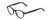 Profile View of Ernest Hemingway 4912 Unisex Round Eyeglasses in Gloss Black/Silver Accents 47mm