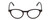 Front View of Ernest Hemingway H4912 Designer Reading Eye Glasses with Custom Cut Powered Lenses in Gloss Black/Silver Accents Unisex Round Full Rim Acetate 47 mm