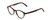 Profile View of Ernest Hemingway H4912 Designer Single Vision Prescription Rx Eyeglasses in Amber Brown Leopard Animal Print/Silver Accents Unisex Round Full Rim Acetate 47 mm