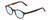 Profile View of Ernest Hemingway H4912 Designer Blue Light Blocking Eyeglasses in Amber Brown Leopard Animal Print/Silver Accents Unisex Round Full Rim Acetate 47 mm