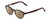 Profile View of Ernest Hemingway H4912 Designer Polarized Sunglasses with Custom Cut Amber Brown Lenses in Amber Brown Leopard Animal Print/Silver Accents Unisex Round Full Rim Acetate 47 mm