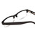 Close Up View of Ernest Hemingway H4913 Unisex Eyeglasses Black Crystal 2 Tone/Silver Studs 50 mm