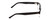 Side View of Ernest Hemingway H4913 Designer Blue Light Blocking Eyeglasses in Gloss Black Clear Crystal 2 Tone/Silver Studs Unisex Rectangle Full Rim Acetate 50 mm
