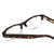 Close Up View of Ernest Hemingway 4913 Unisex Eyeglasses Amber Brown Tortoise Crystal/Silver 50mm