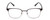 Front View of Ernest Hemingway H4890 Designer Reading Eye Glasses with Custom Cut Powered Lenses in Gloss Black/Shiny Gun Metal Unisex Cateye Full Rim Stainless Steel 53 mm