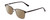 Profile View of Ernest Hemingway H4890 Designer Polarized Sunglasses with Custom Cut Amber Brown Lenses in Gloss Black/Shiny Gun Metal Unisex Cateye Full Rim Stainless Steel 53 mm