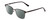 Profile View of Ernest Hemingway H4890 Designer Polarized Sunglasses with Custom Cut Smoke Grey Lenses in Gloss Black/Shiny Gun Metal Unisex Cateye Full Rim Stainless Steel 53 mm