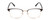 Front View of Ernest Hemingway H4890 Designer Reading Eye Glasses with Custom Cut Powered Lenses in Gloss Black/Shiny Gold Unisex Cateye Full Rim Stainless Steel 53 mm